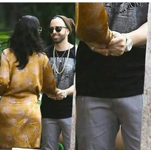 Yandel al momento de conocer a Rihanna