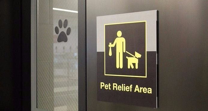 Aeropuerto instala  baño para mascotas