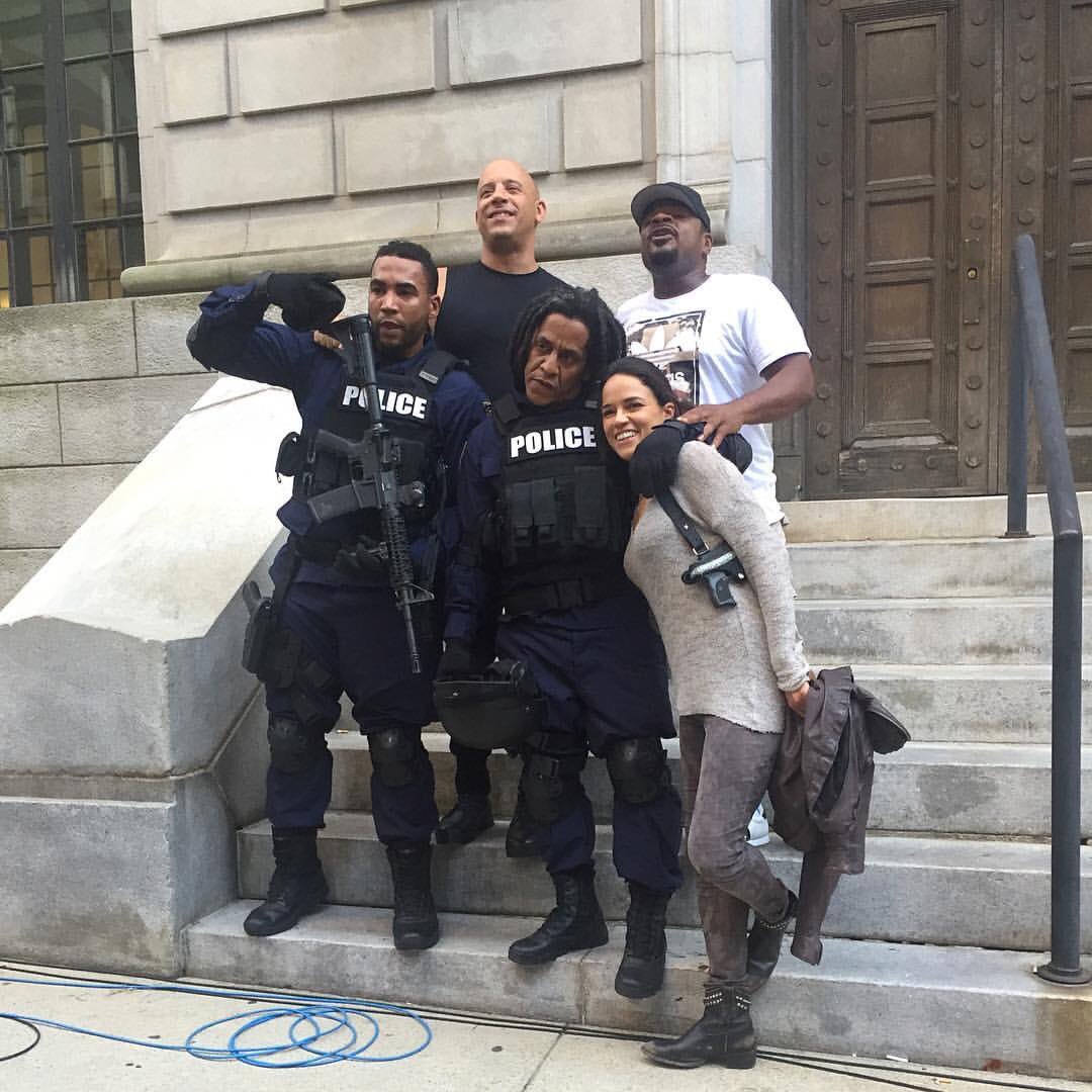 Don Omar desde el set de 'Fast 8′ con Vin Diesel y Michelle Rodríguez