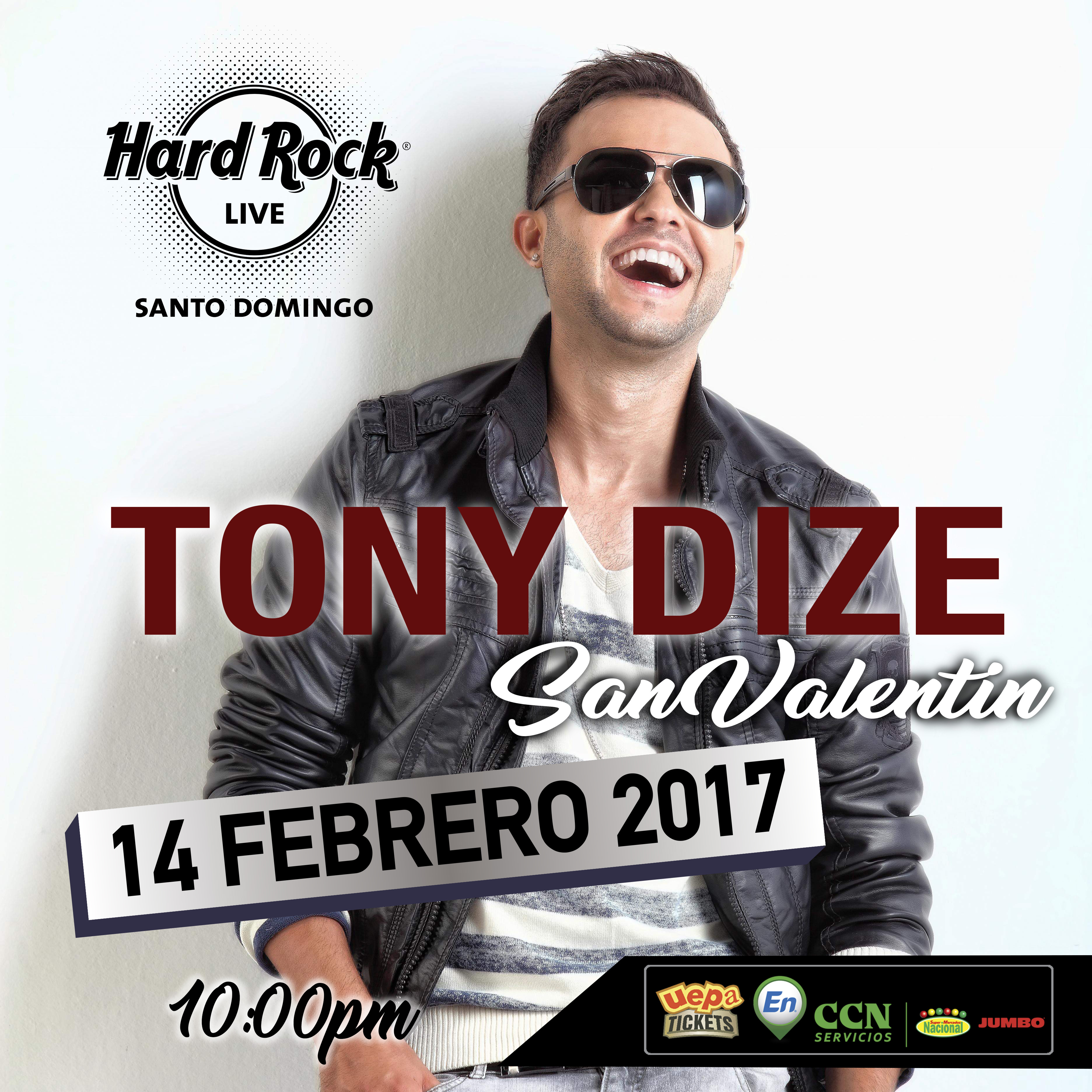 Tony Dize celebrara el Dia Del Amor y La Amistad en Hard Rock Cafè