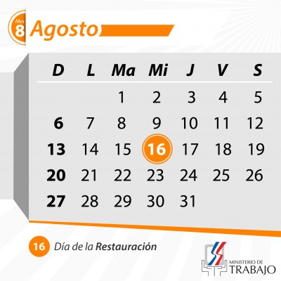 Ministerio de Trabajo reitera 16 de agosto “Día de la Restauración” No se cambia