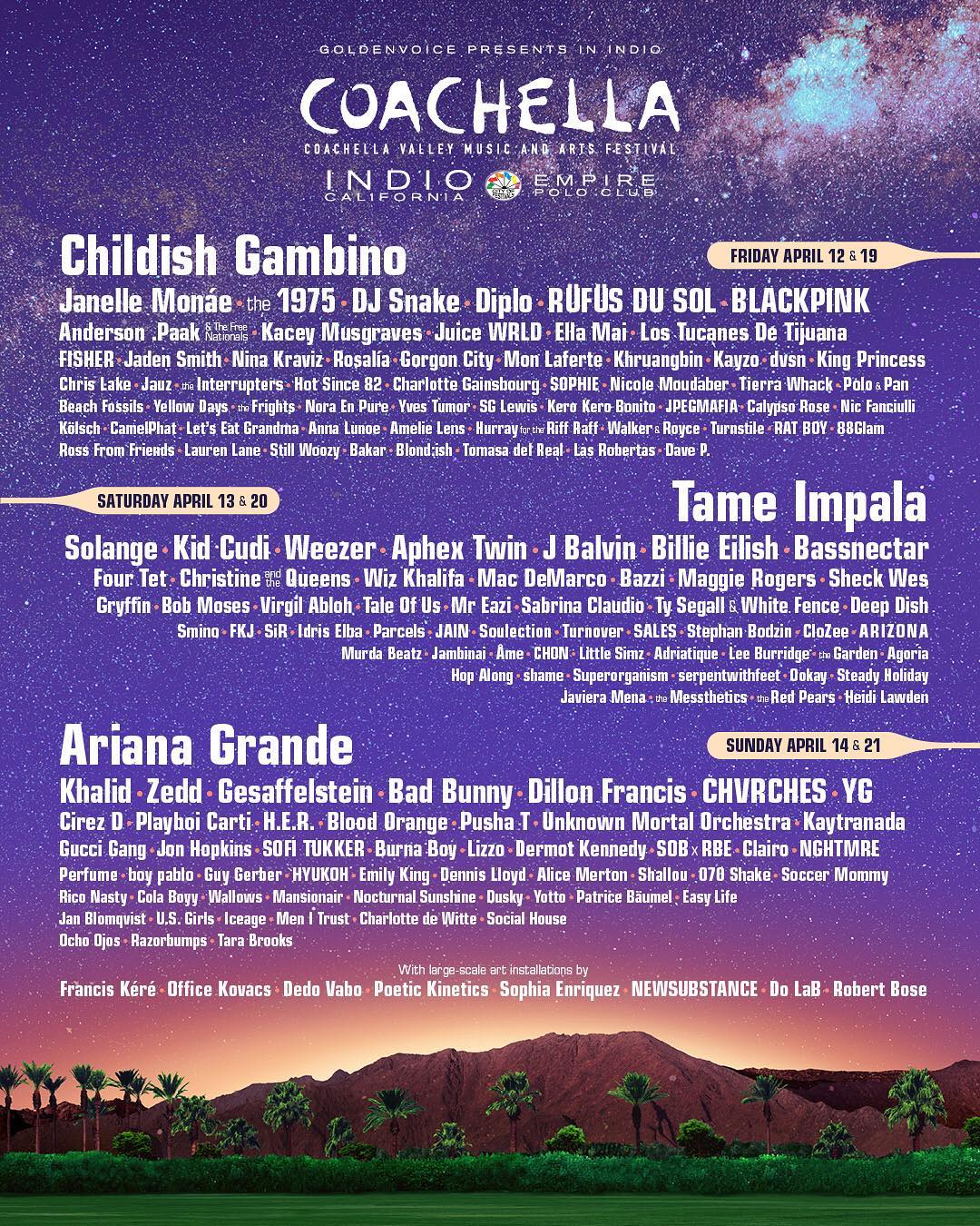 Se habla español en la edición 2019 del Festival Mundial Coachella