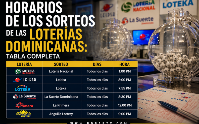 Horarios de los Sorteos de las Loterías Dominicanas: Tabla Completa