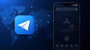Logo de Telegram tras su breve retiro de Telegram App Store por Apple