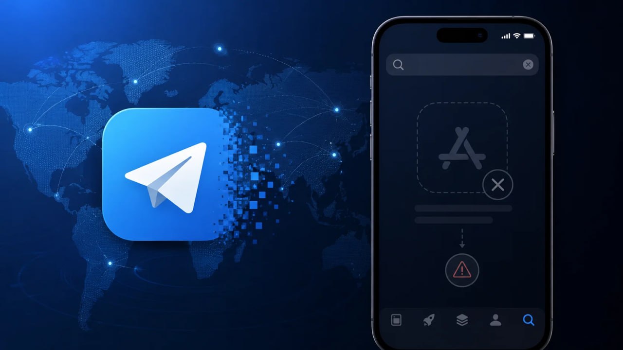 Logo de Telegram tras su breve retiro de Telegram App Store por Apple